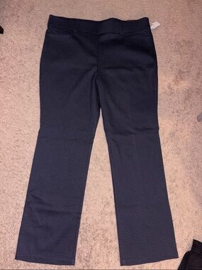 Maurices Navy Textured Straight-Leg Pants